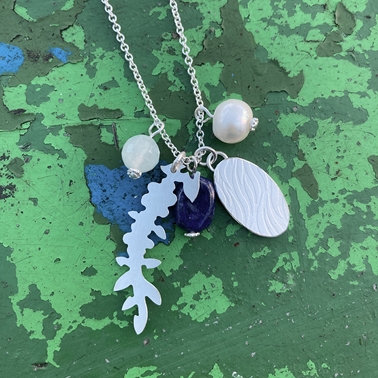 Leaf charm necklace