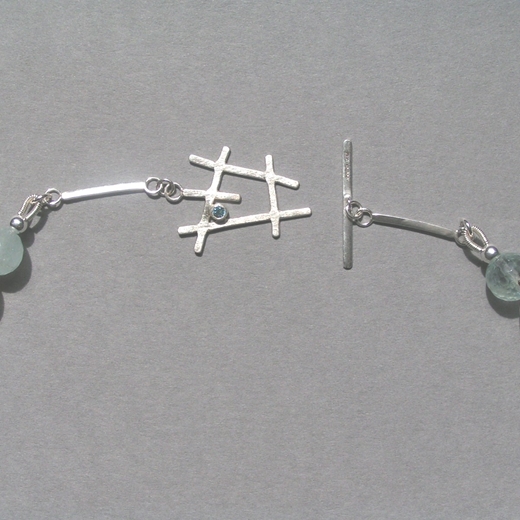 Aquamarine Necklace - clasp detail.