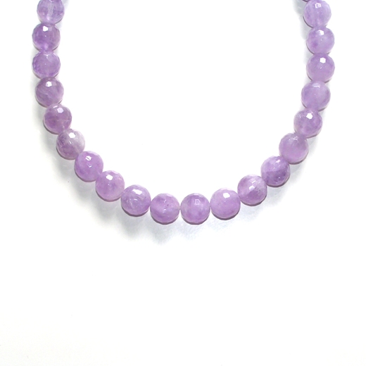 Lavender Amethyst Necklace - gemstone detail.