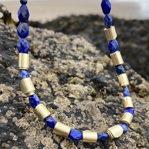 lapis gold plated rolled wave