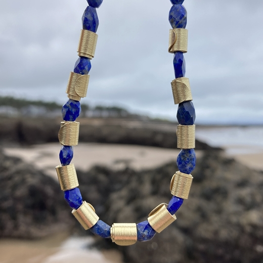 lapis gold plated rolled wave