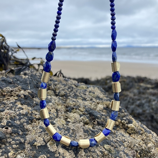 lapis gold plated rolled wave