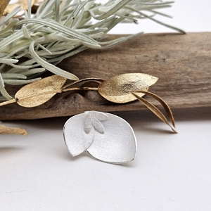 orchid foliage petal pin