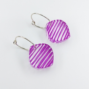 purple Petal Hoop earrings