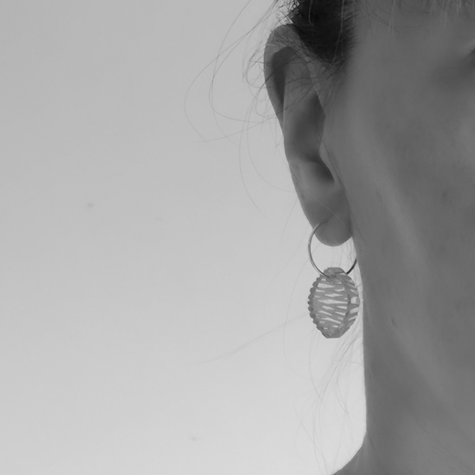 Petal Hoop earrings worn