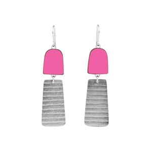 Pink minimalist stripe earrings