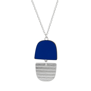 Cobalt reflected arch pendant