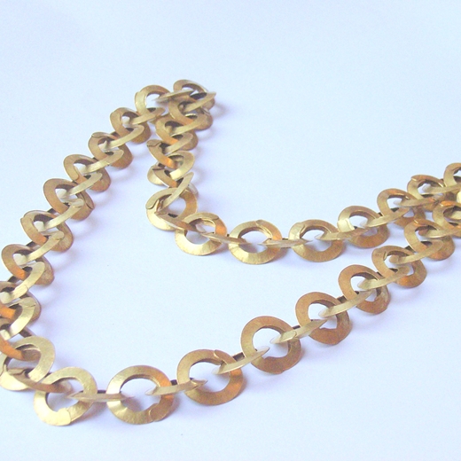 Brass small link chain