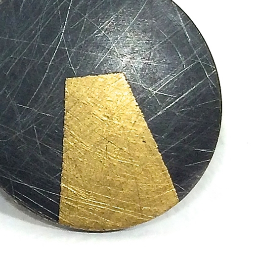 Small oxidised rotund studs detail