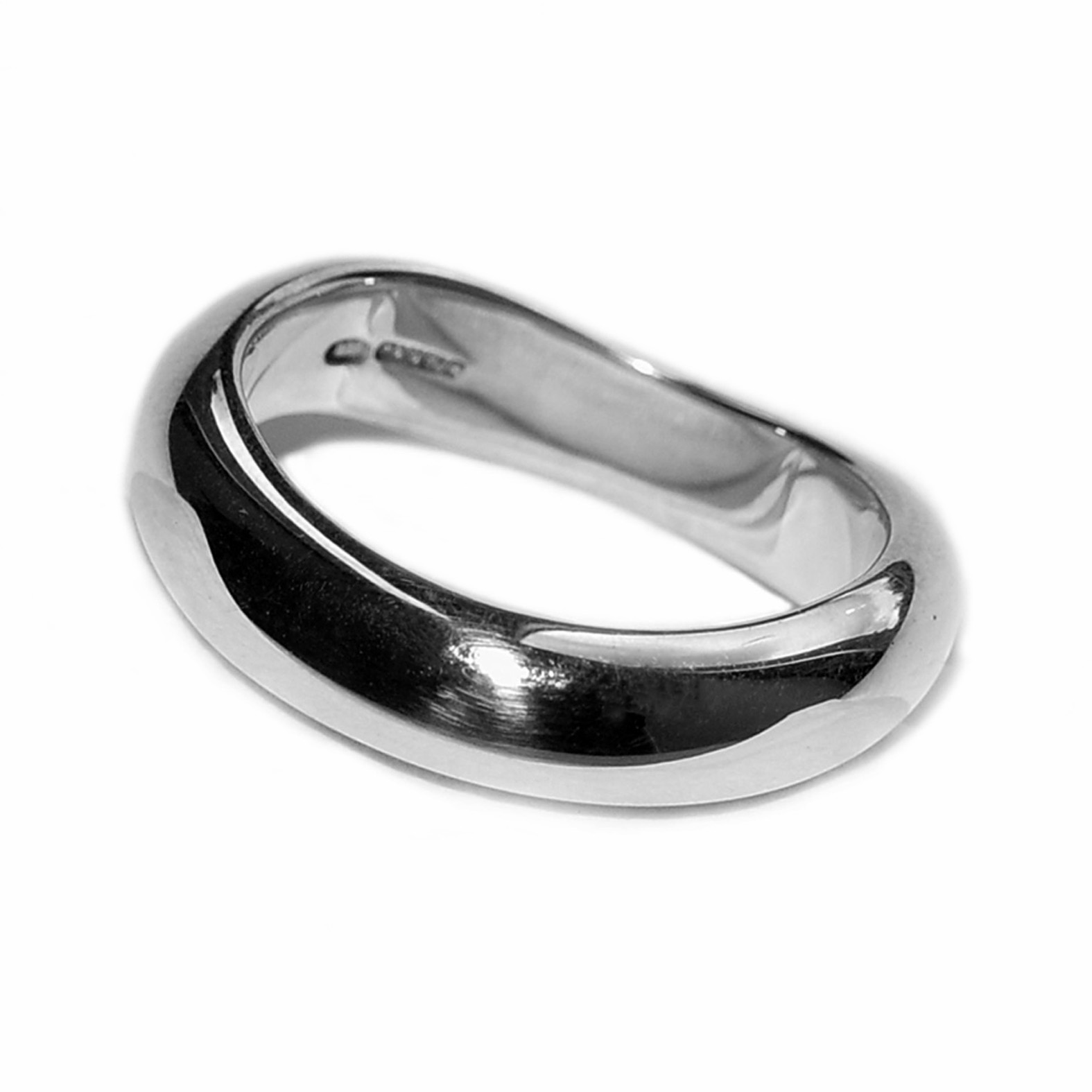 Curved Organic Silver Band | Rings by Paul Finch