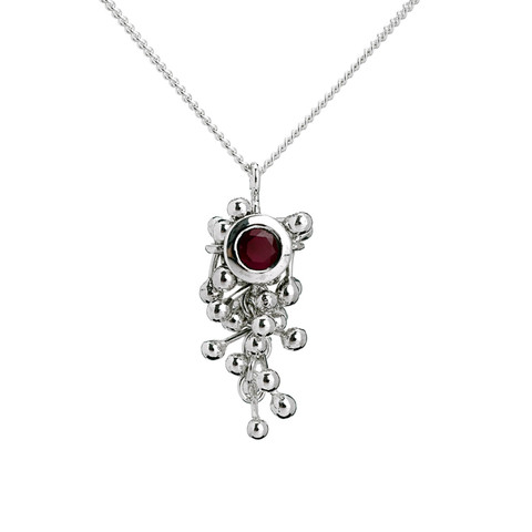 Molecule Ruby Drop Necklace | Contemporary Necklaces / Pendants by ...