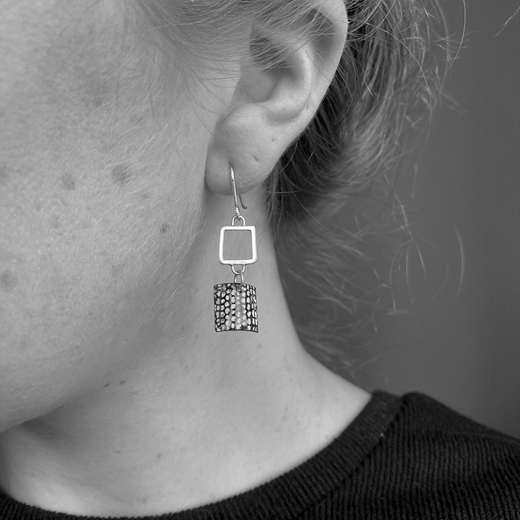 Square Wire Drop Earrings