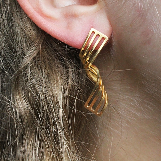 Twist Earrings worn