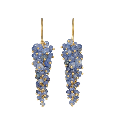 Sapphire wisteria earrings